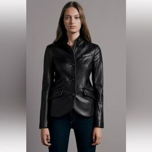 Rag & Bone Slade  Black faux Leather Jacket